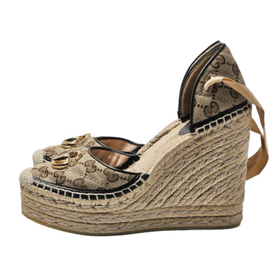 GUCCI ESPRADRILLE WEDGE HEELS EU 36/ UK 3