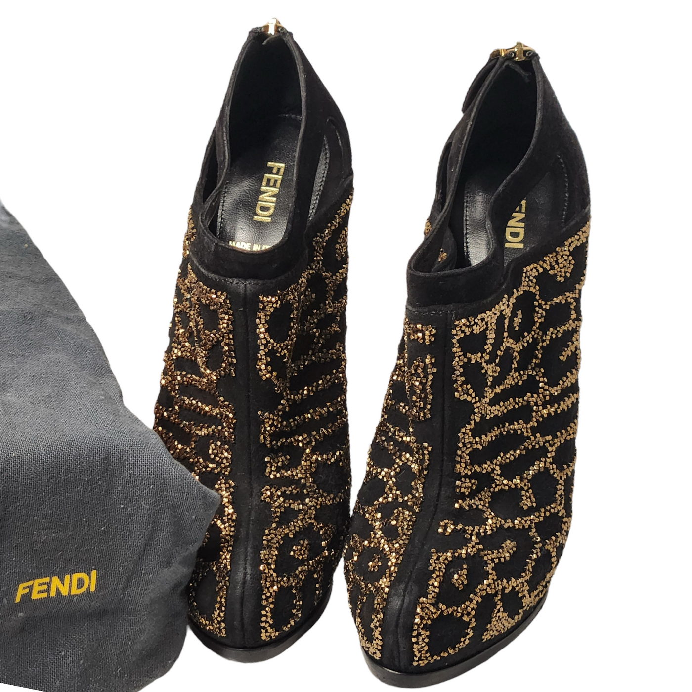 FENDI BEADED ANKLE BOOTS EU 39/ UK 6