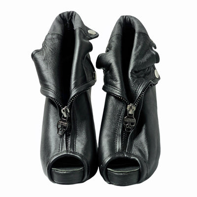 ALEXANDER MCQUEEN ZIP FRONT BOOTS EU 37/ UK 4