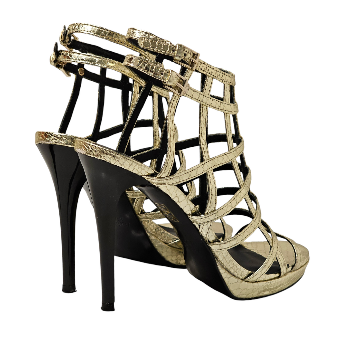 VERSACE JEANS CAGED HEELS EU 37/ UK 4