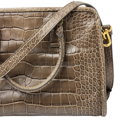 PRADA VINTAGE CROC EMBOSSED BAG