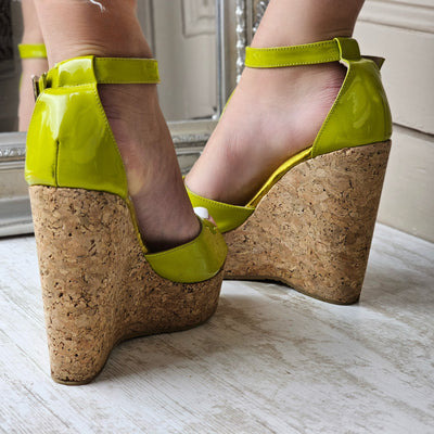 JIMMY CHOO CORK WEDGE HEELS EU 39.5/ UK 6.5