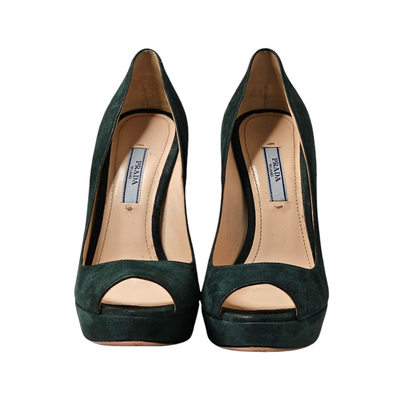 PRADA PEEP TOE HEELS EU 36/ UK 3