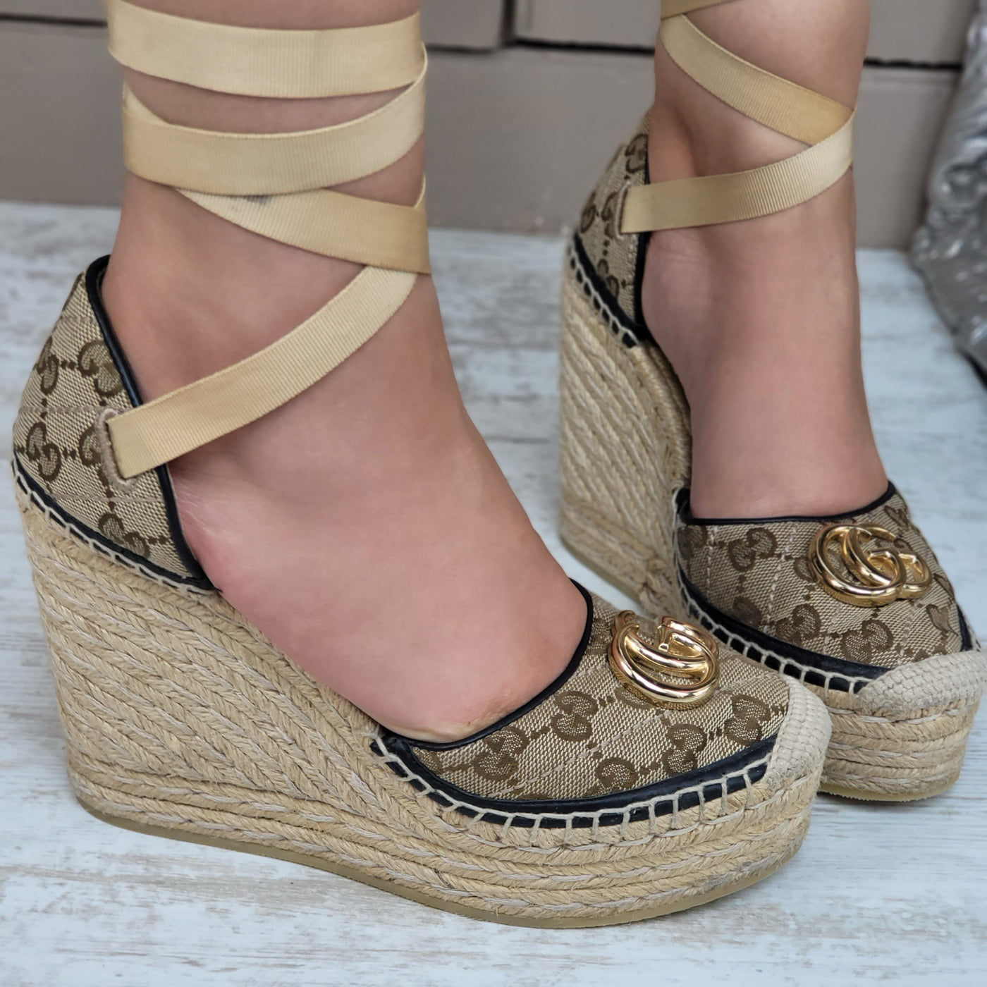 Gucci Espradrille Wedge Heels