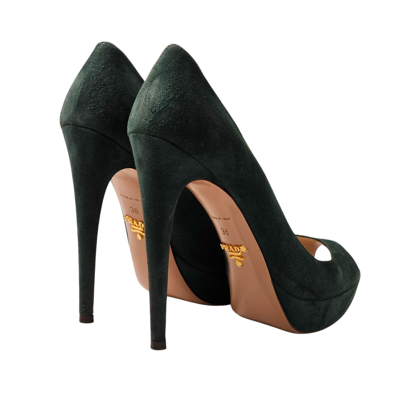 PRADA PEEP TOE HEELS EU 36/ UK 3