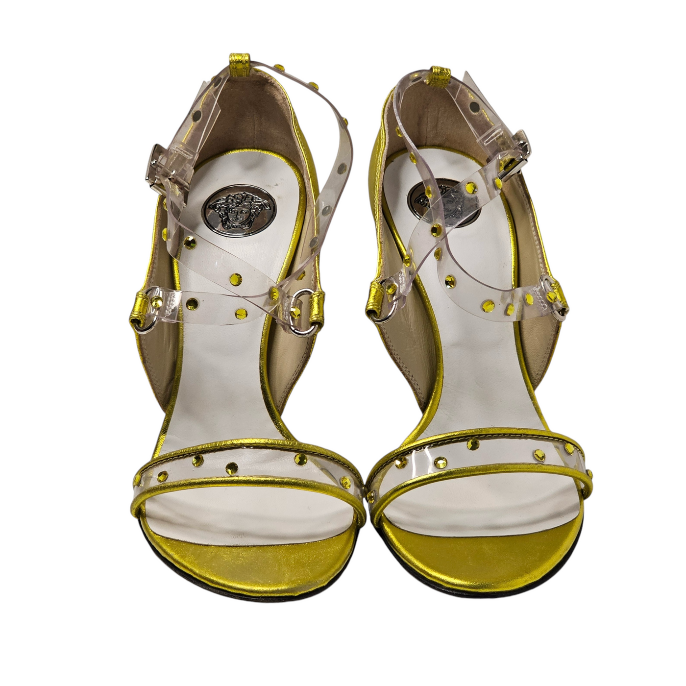 VERSACE VINTAGE METALLIC SANDALS EU 36/ UK 3