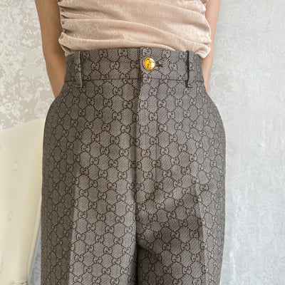 GUCCI GG MONOGRAM JACQUARD TROUSERS IT 42/ UK 10