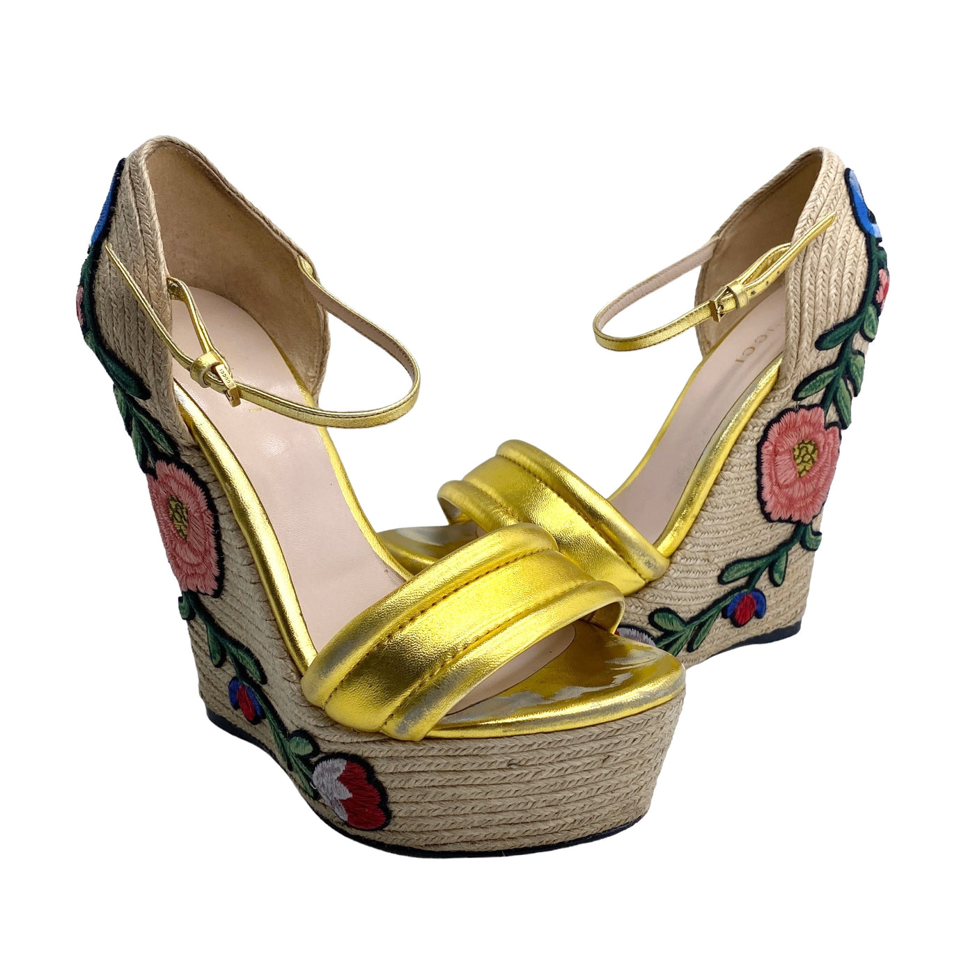 gucci floral sandals