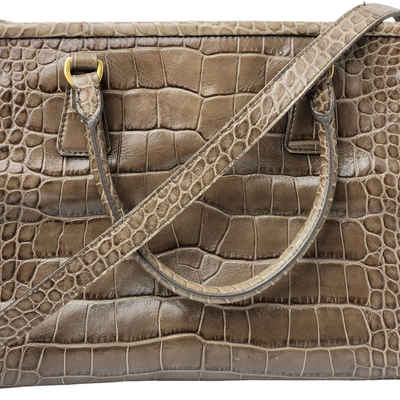 PRADA VINTAGE CROC EMBOSSED BAG