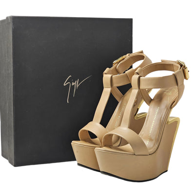 GIUSEPPE ZANOTTI G PLATFORM WEDGE HEELS EU 37.5/ UK 4.5