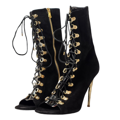 BALMAIN LACE UP BOOTS EU 39/ UK 6