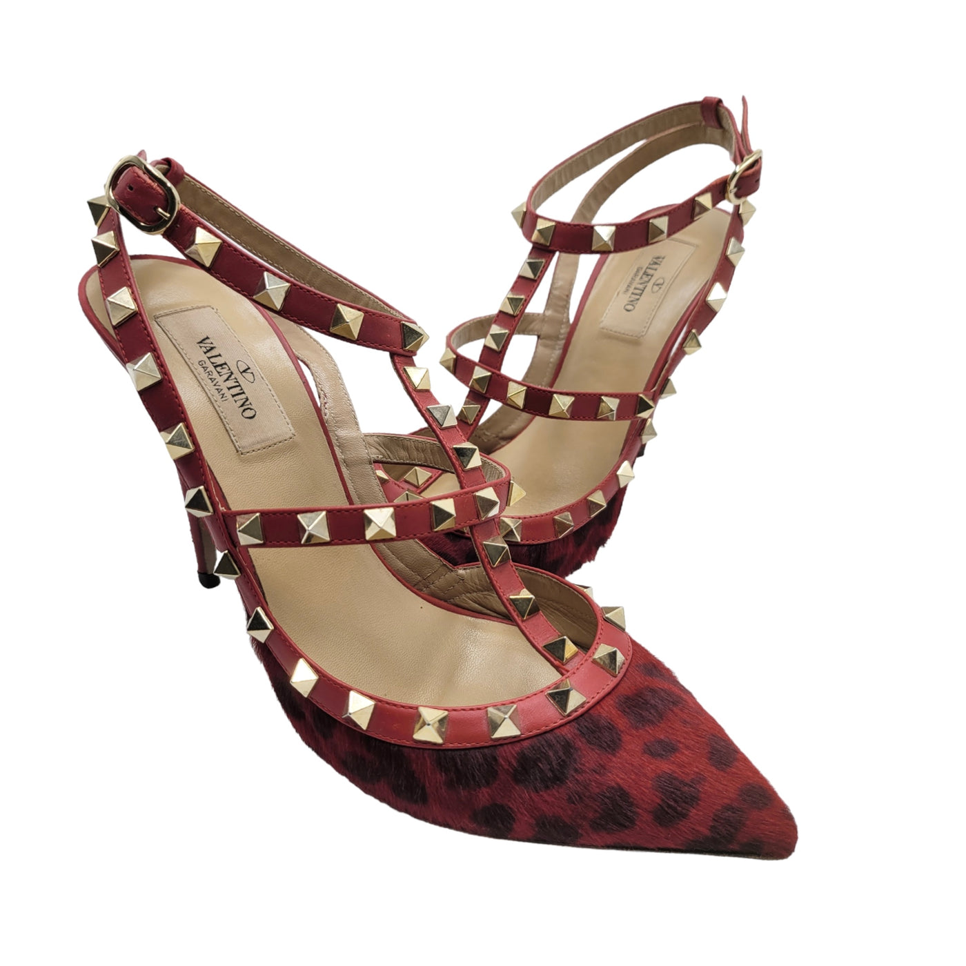 Valentino Garavani Pony Hair Rockstud Pumps