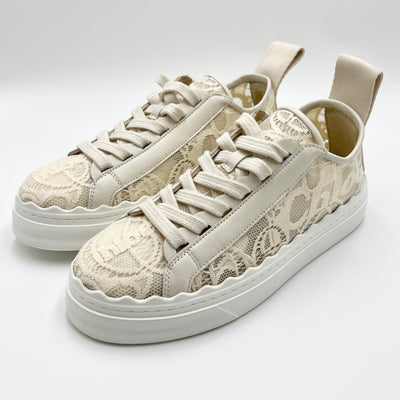 NEW - CHLOÉ LAUREN LACE SNEAKERS EU 37/ UK 4