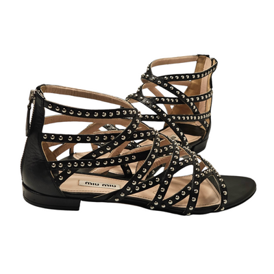 MIU MIU LEATHER SANDALS EU 36/ UK 3