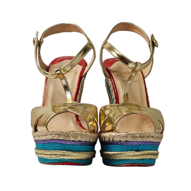 CHRISTIAN LOUBOUTIN TROTOLITA WEDGE HEELS EU 37.5/ UK 4.5