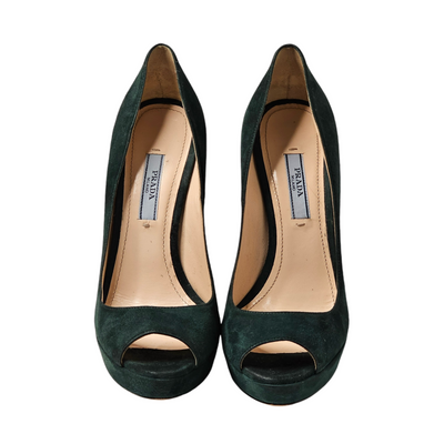 PRADA PEEP TOE HEELS EU 36/ UK 3