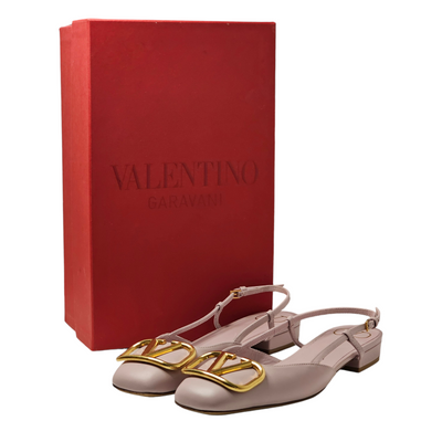 VALENTINO GARAVANI VLOGO SLINGBACK FLATS EU 36/ UK 3