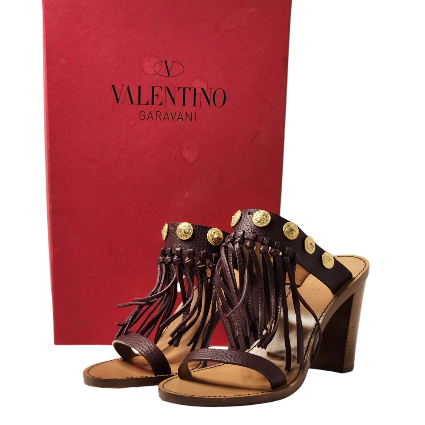 VALENTINO GARAVANI FRINGE MULES EU 38/ UK 5