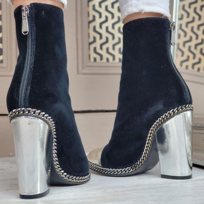 BALMAIN VELVET BOOTS EU 39/ UK 6