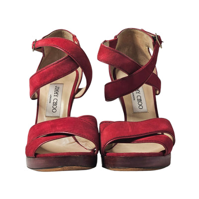 JIMMY CHOO SUEDE SANDALS EU 39/ UK 6