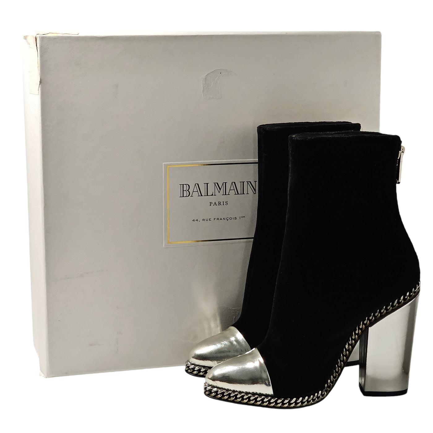 BALMAIN VELVET BOOTS EU 39/ UK 6