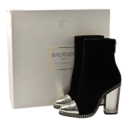 BALMAIN VELVET BOOTS EU 39/ UK 6