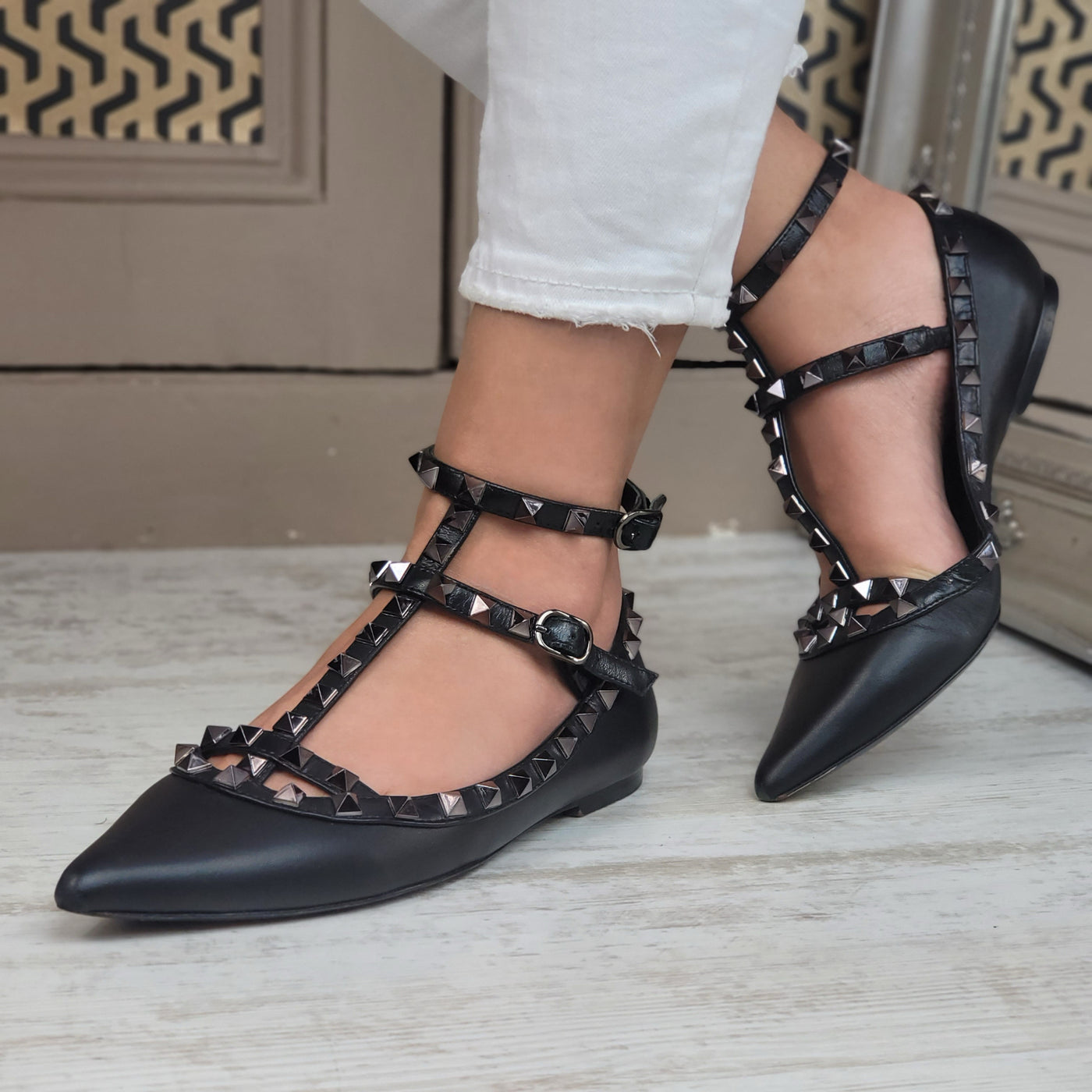 VALENTINO GARAVANI ROCKSTUD FLATS EU 36/ UK 3