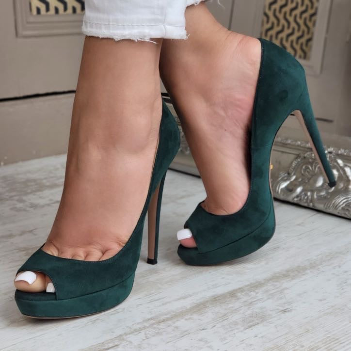 PRADA PEEP TOE HEELS EU 36/ UK 3