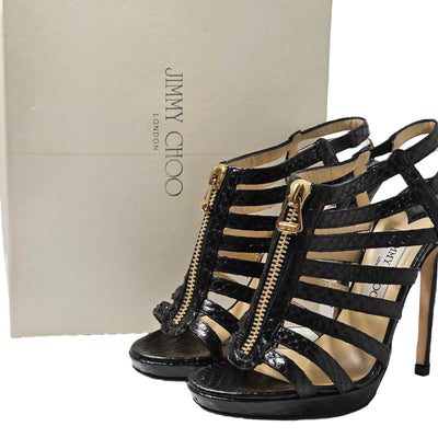 JIMMY CHOO CAGED HEELS EU 37.5/ UK 4.5