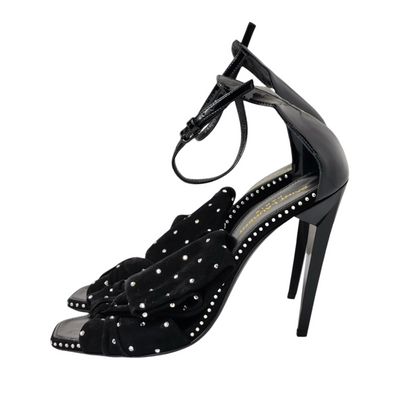 SAINT LAURENT FREJA CRYSTAL SANDALS EU 38/ UK 5