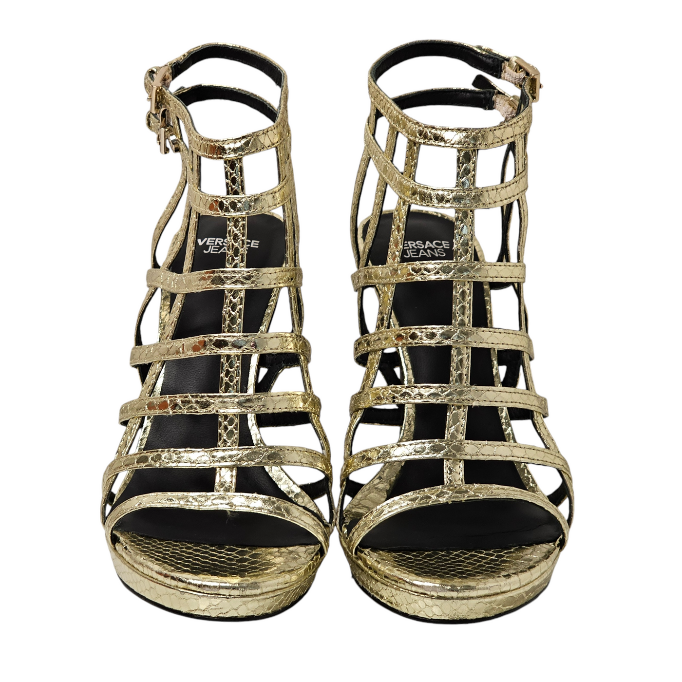 VERSACE JEANS CAGED HEELS EU 37/ UK 4