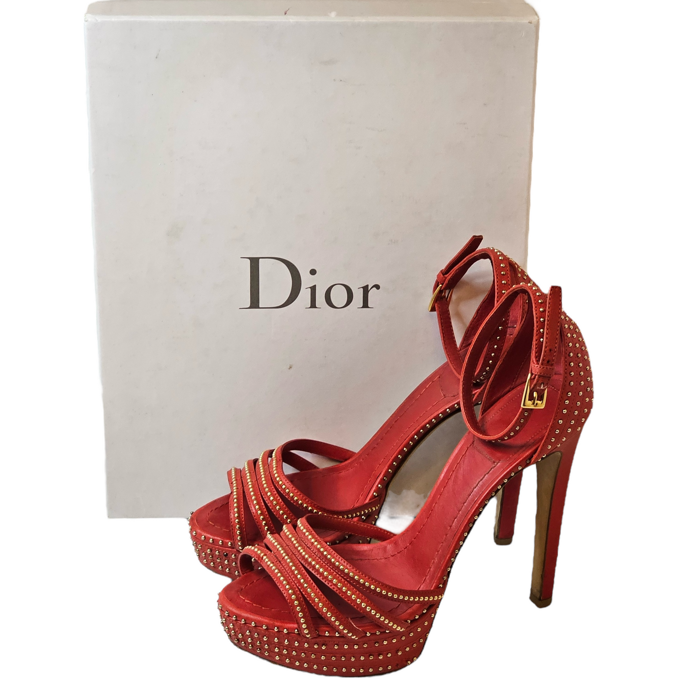 CHRISTIAN DIOR LEATHER SANDALS EU 37/ UK 4