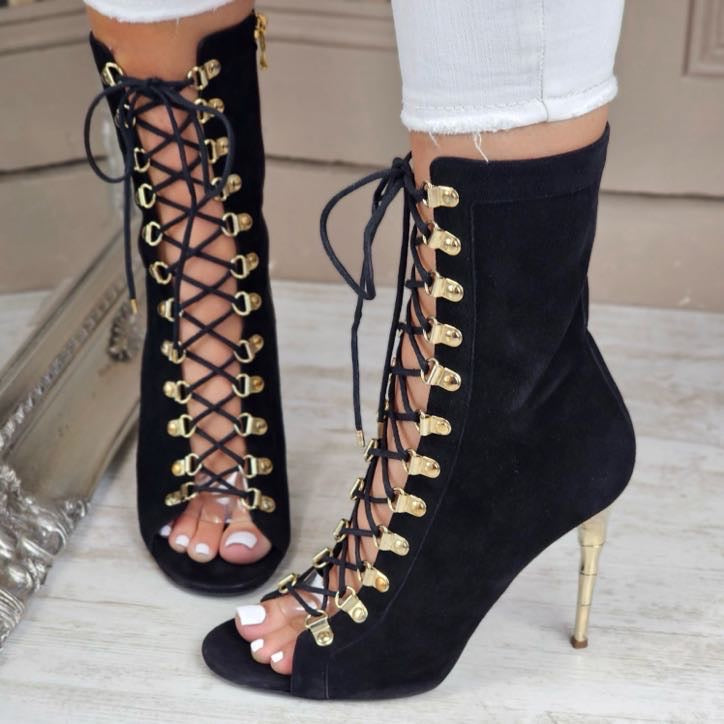 BALMAIN LACE UP BOOTS EU 39/ UK 6