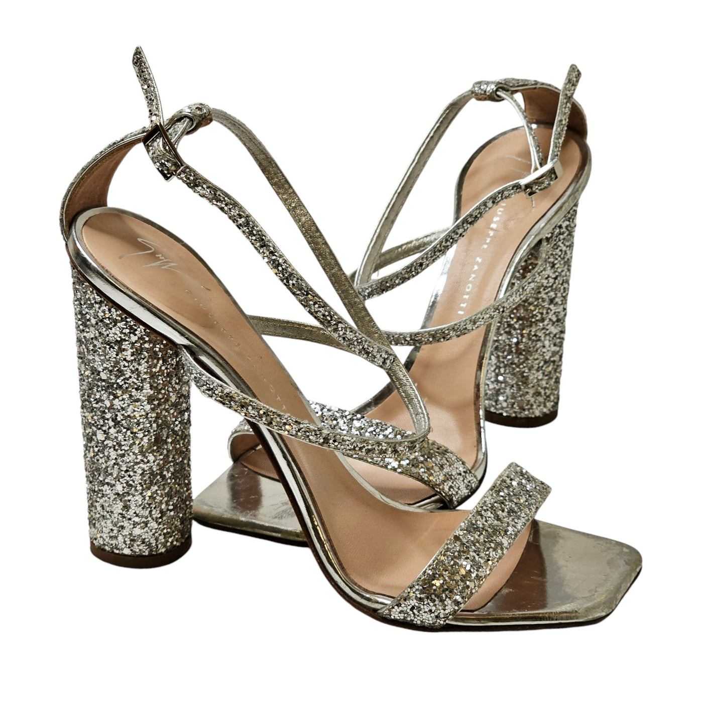 GUISEPPE ZANOTTI GLITTER SANDALS EU 37/ UK 4