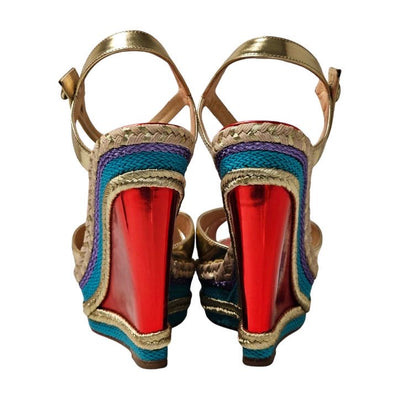 CHRISTIAN LOUBOUTIN TROTOLITA WEDGE HEELS EU 37.5/ UK 4.5