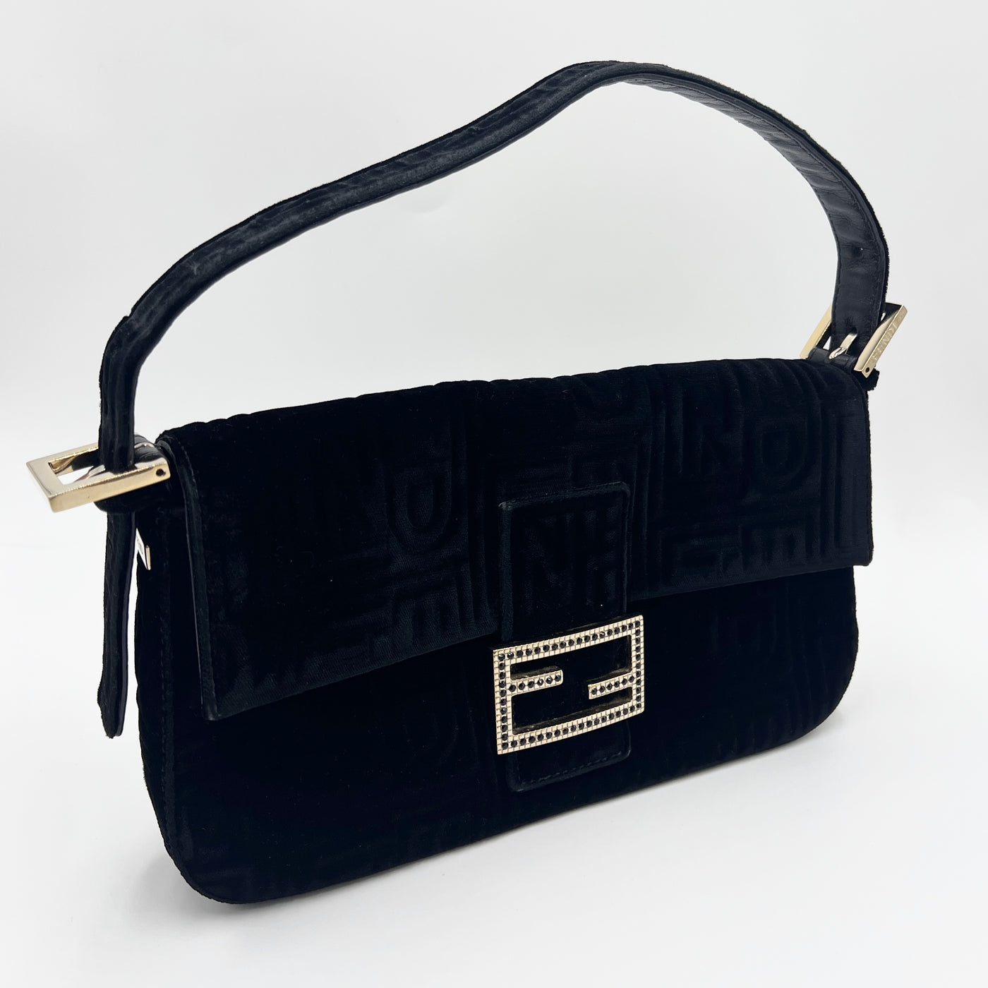 Fendi velvet baguette best sale