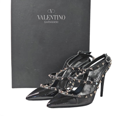 VALENTINO GRAVANI ROCKSTUD NOIR HEELS EU 37.5/ UK 4.5