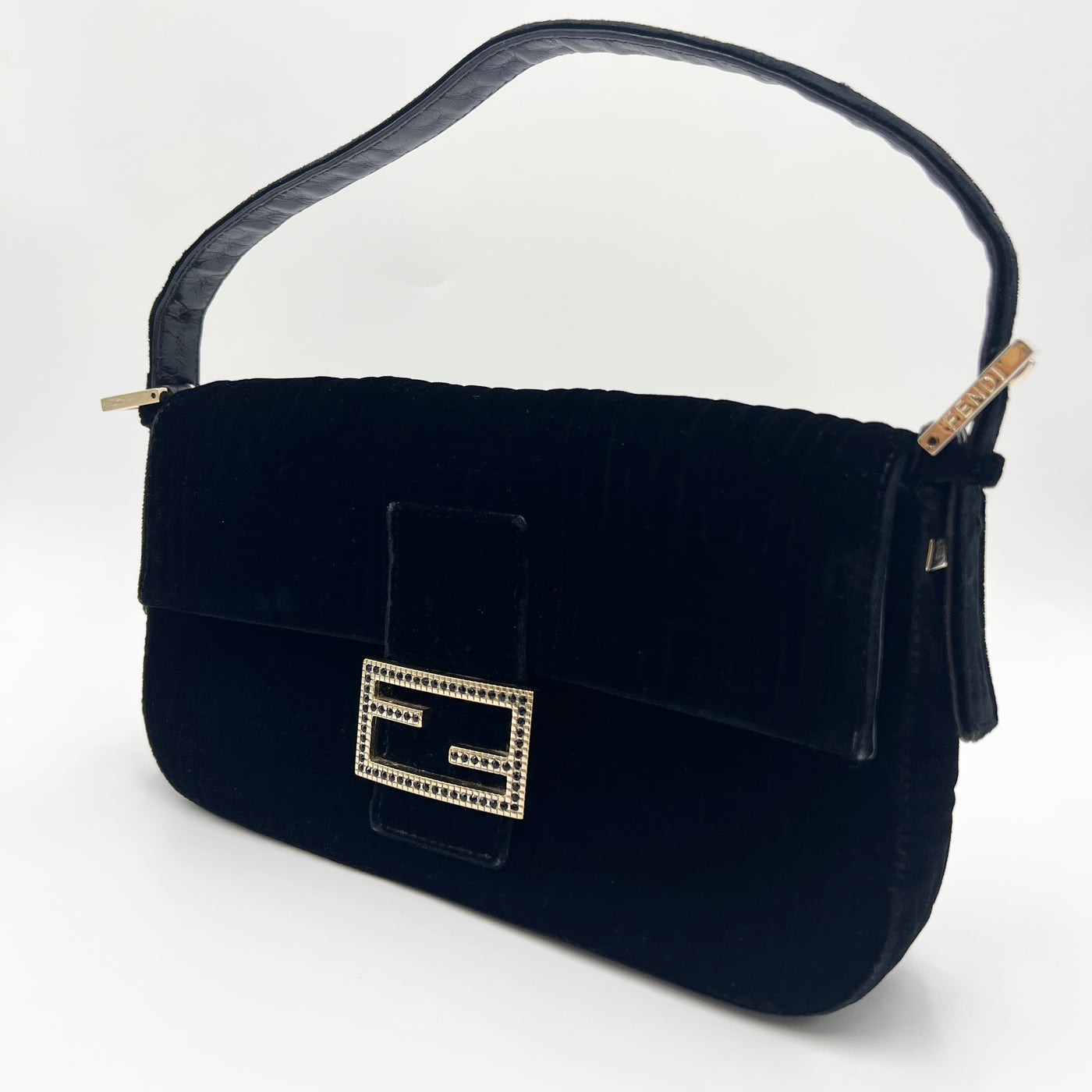 Fendi velvet baguette sale