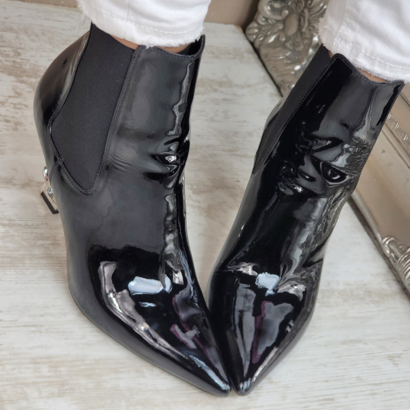 SAINT LAURENT OPYUM ANKLE BOOTS EU 37.5/ UK 4.5