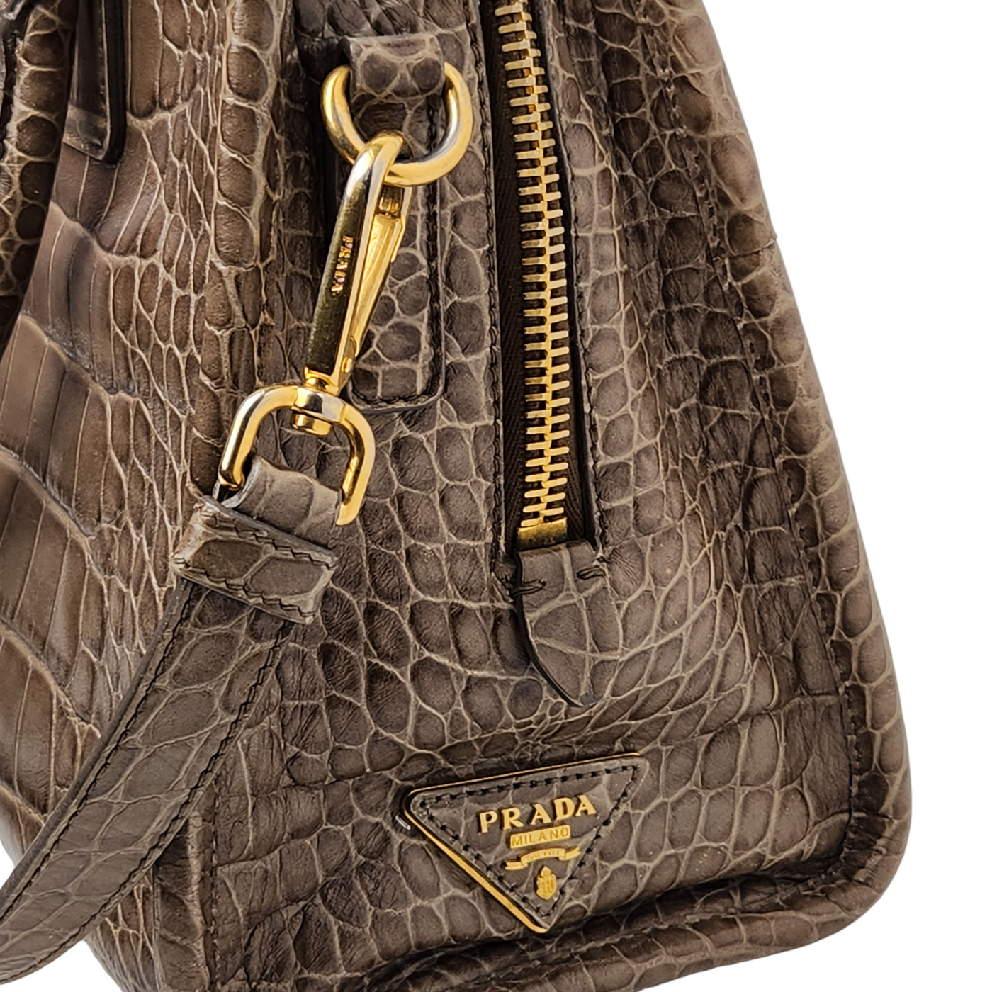 PRADA VINTAGE CROC EMBOSSED BAG