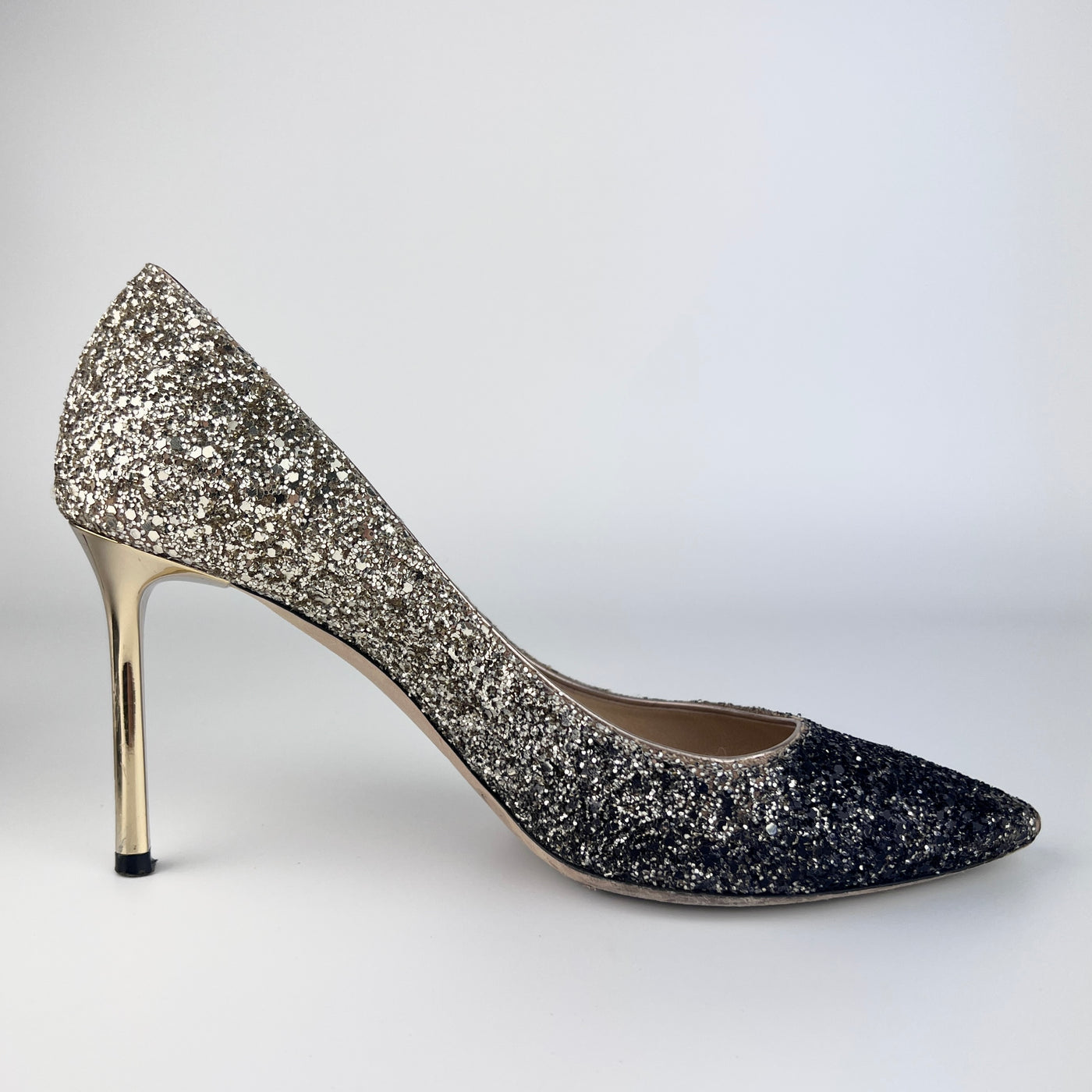 JIMMY CHOO ROMY GLITTER PUMPS EU 37/ UK 4