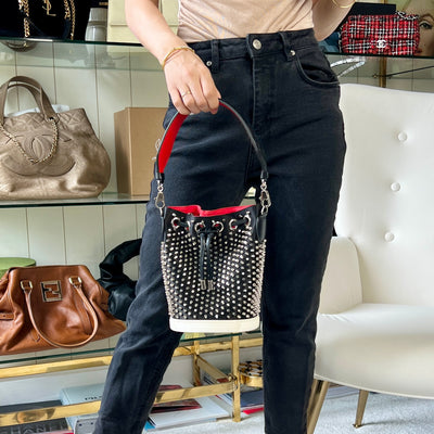 CHRISTIAN LOUBOUTIN MARIE JANE STUDDED BUCKET BAG