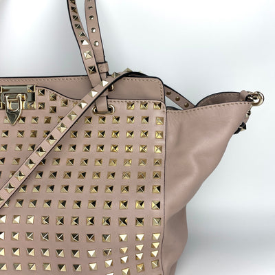 VALENTINO GARAVANI MEDIUM STUDDED ROCKSTUD TOTE BAG