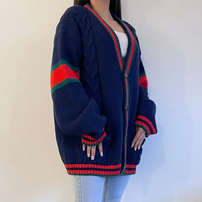 GUCCI OVERSIZED CABLE KNIT CARDIGAN SIZE XL