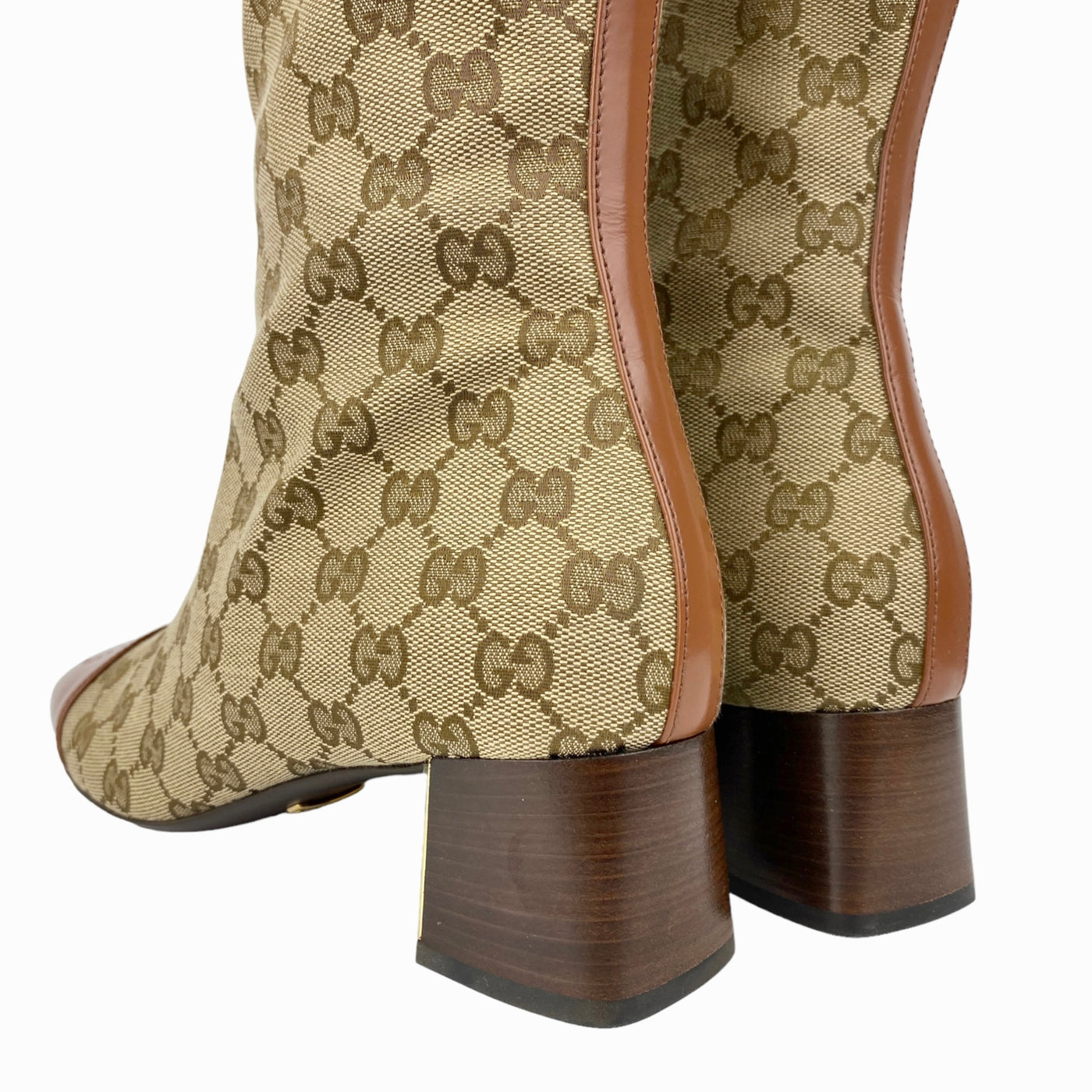 Gucci Ellis GG-Monogram Canvas Knee-High Boots