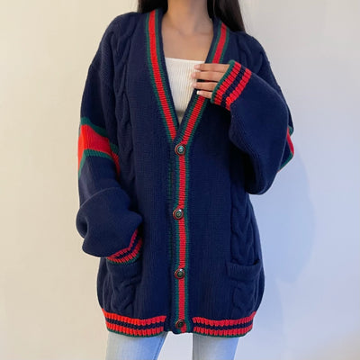 GUCCI OVERSIZED CABLE KNIT CARDIGAN SIZE XL