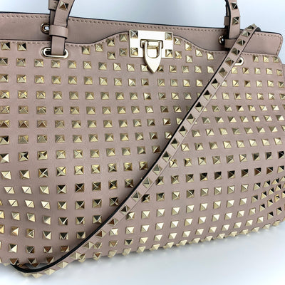 VALENTINO GARAVANI MEDIUM STUDDED ROCKSTUD TOTE BAG