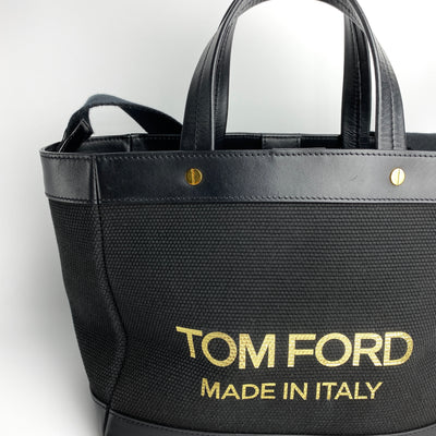 TOM FORD CANVAS T SCREW MINI TOTE BAG