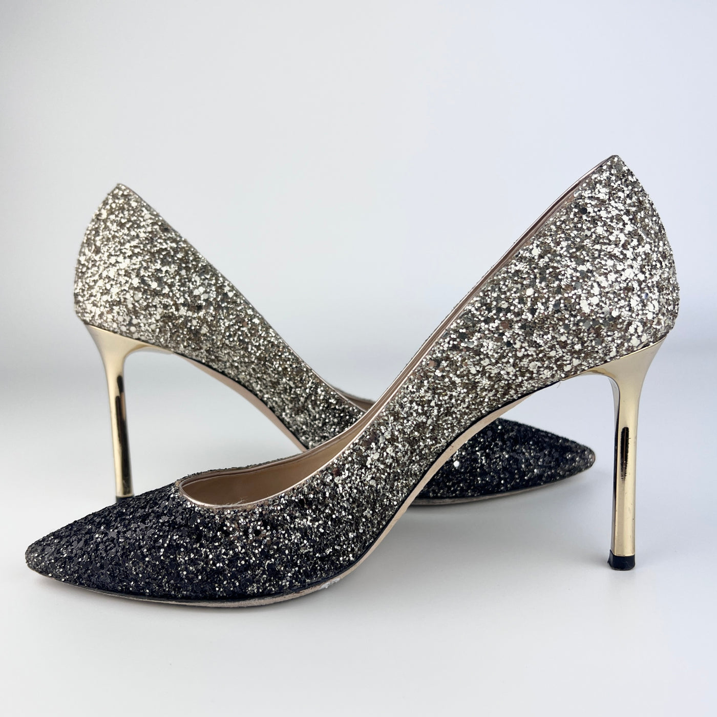 JIMMY CHOO ROMY GLITTER PUMPS EU 37/ UK 4