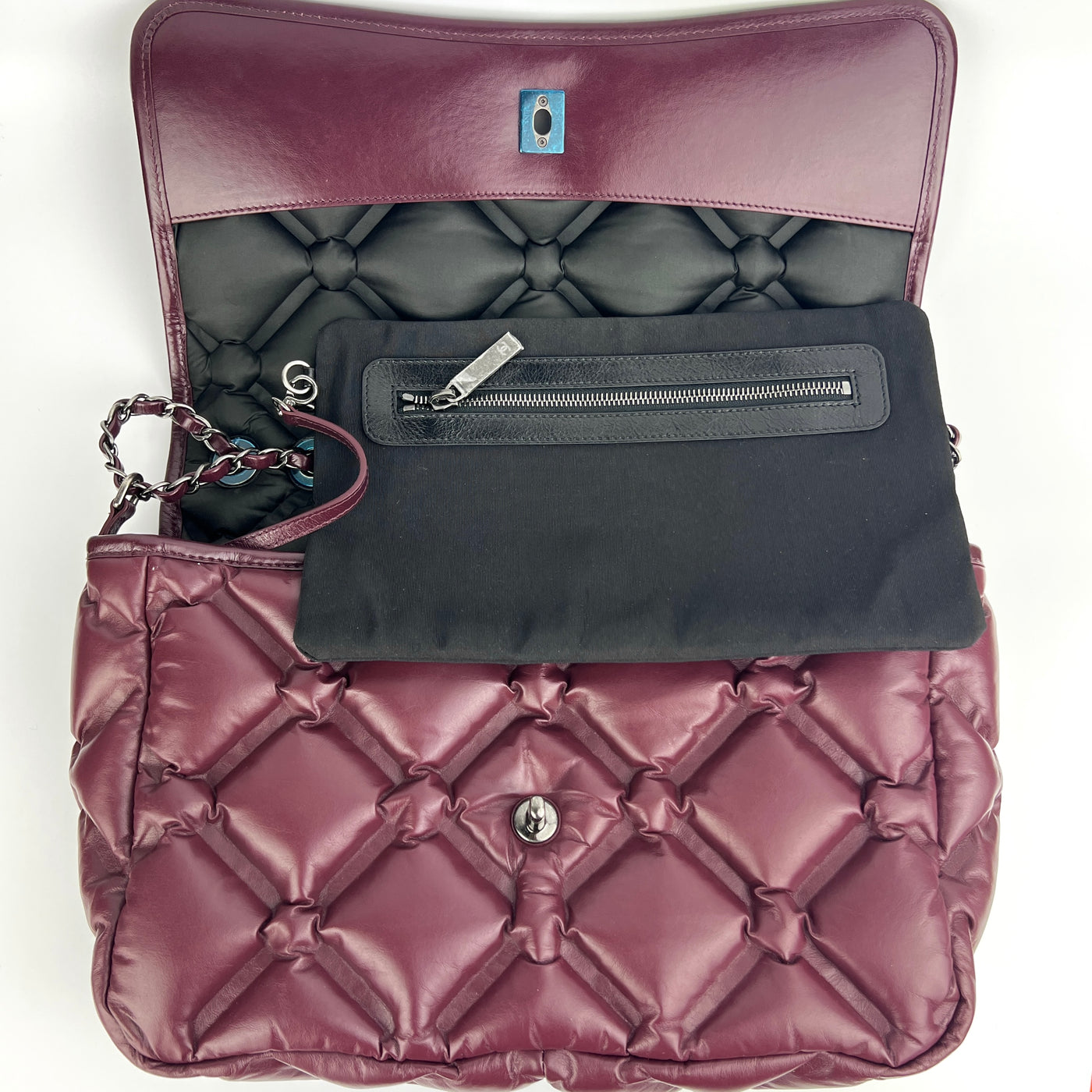 CHANEL QUILTED JUMBO CHESTERFIELD FLAP BAG